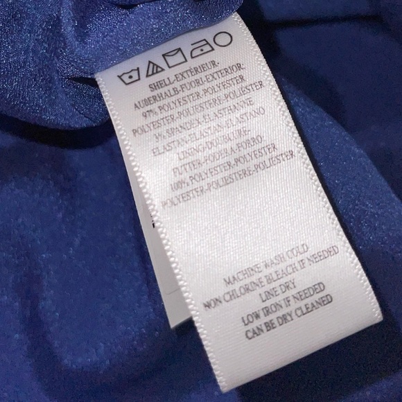 NEW DRESS THE POPULATION Periwinkle Blue Lita Tie Midi Cocktail Dress, Size XXL - Picture 6 of 8